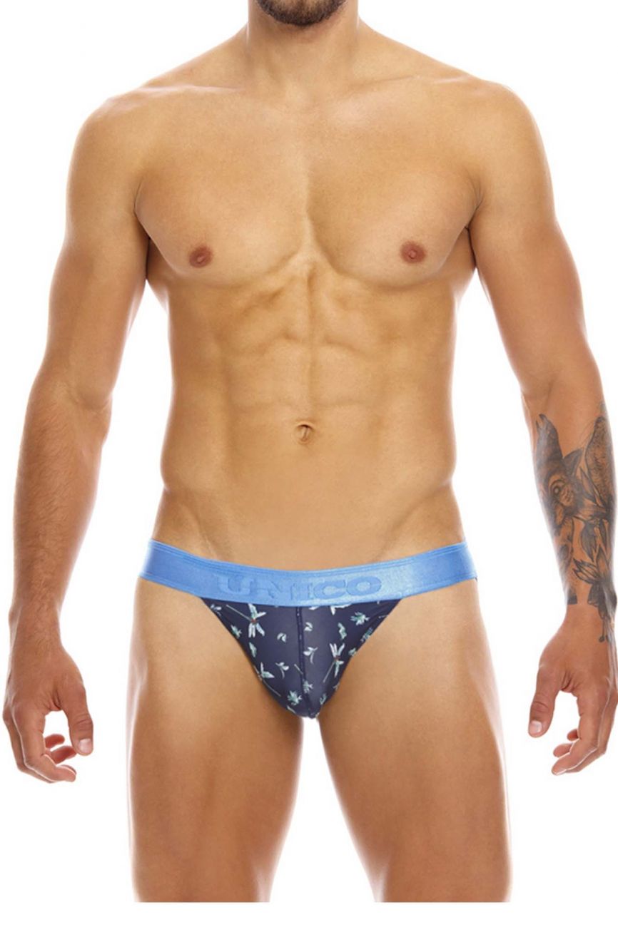 Unico 20070301234 Palm Tree Jockstrap Color 90-Blue - DealByEthan.gay loves Unico