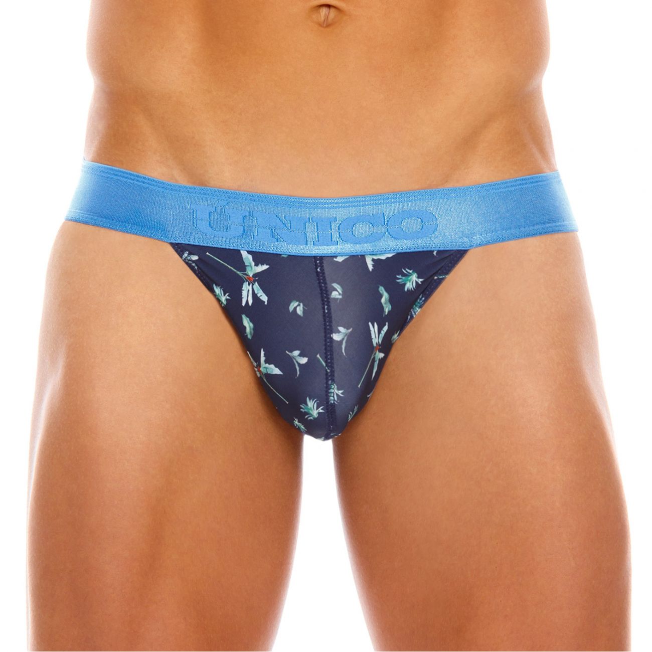 Unico 20070301234 Palm Tree Jockstrap Color 90-Blue - DealByEthan.gay loves Unico