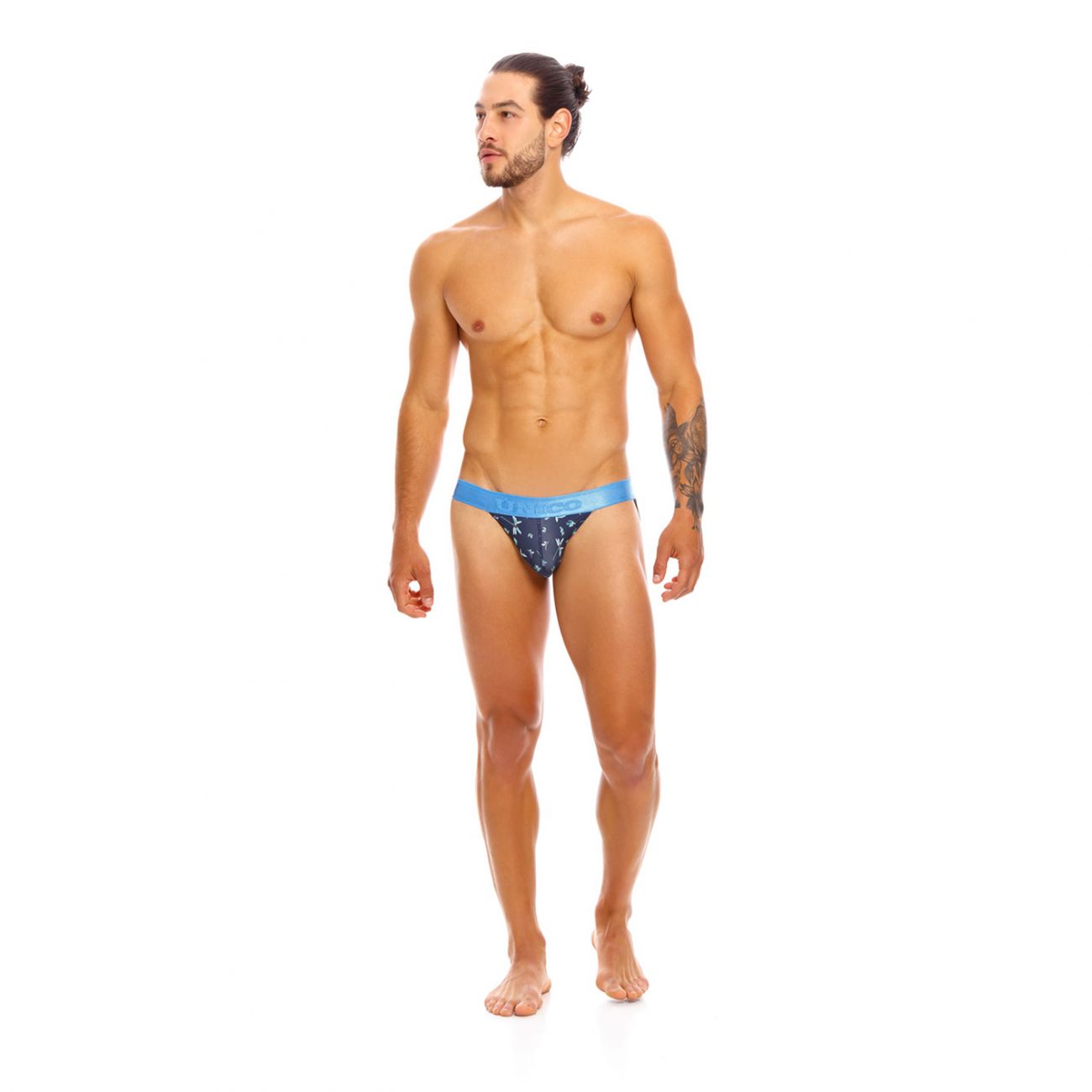 Unico 20070301234 Palm Tree Jockstrap Color 90-Blue - DealByEthan.gay loves Unico