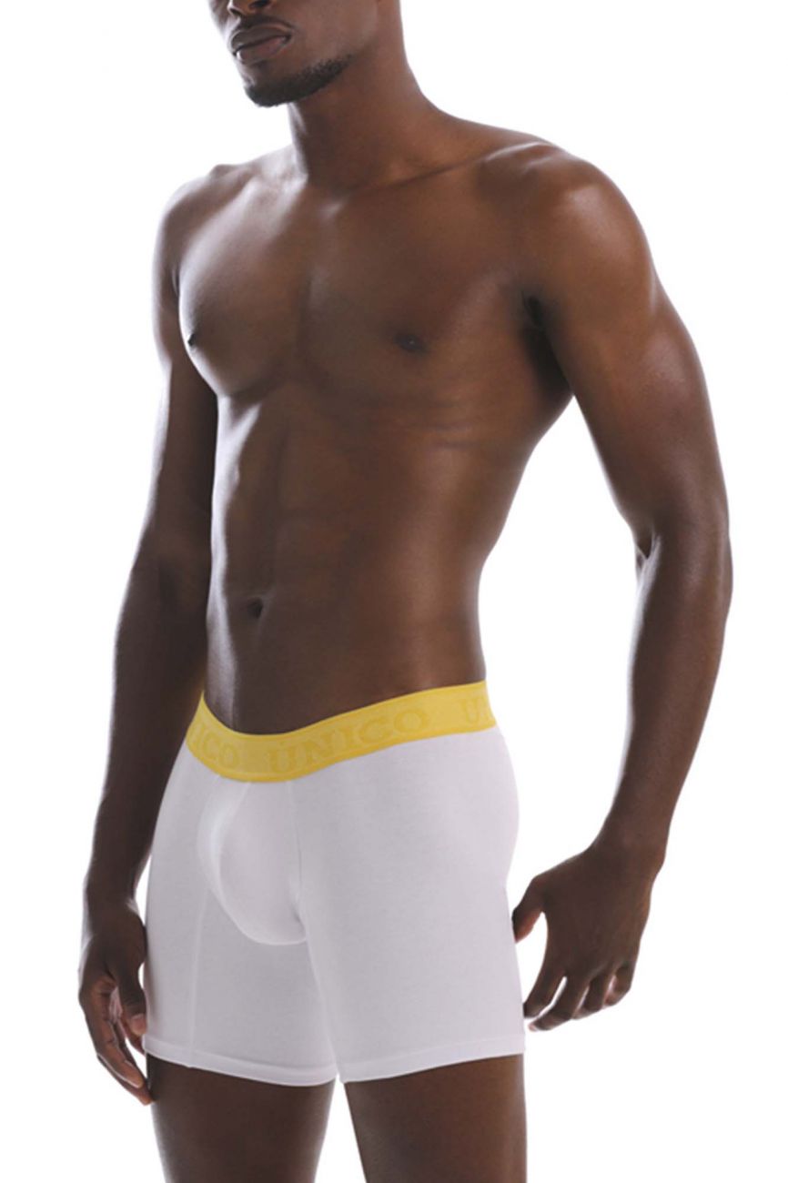 Unico 20160100204 Joyful Boxer Briefs Color 00-White - DealByEthan.gay loves Unico