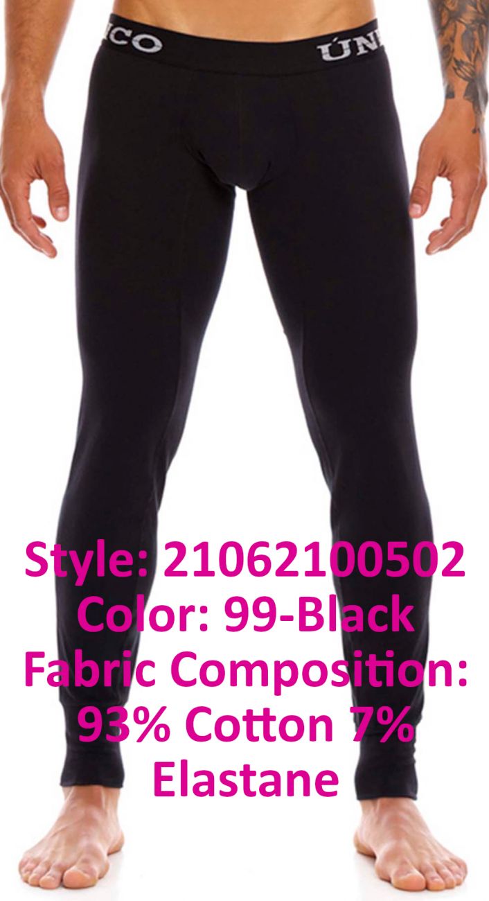 Unico 21062100502 Cold Mountain Long Johns Color 99-Black - DealByEthan.gay loves Unico
