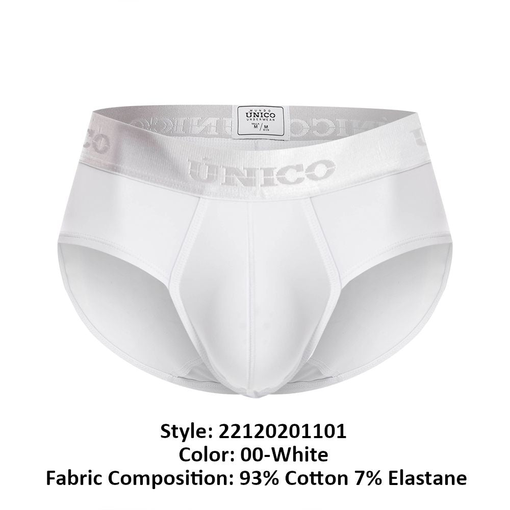 Unico 22120201101 Cristalino A22 Briefs Color 00-White - DealByEthan.gay loves Unico