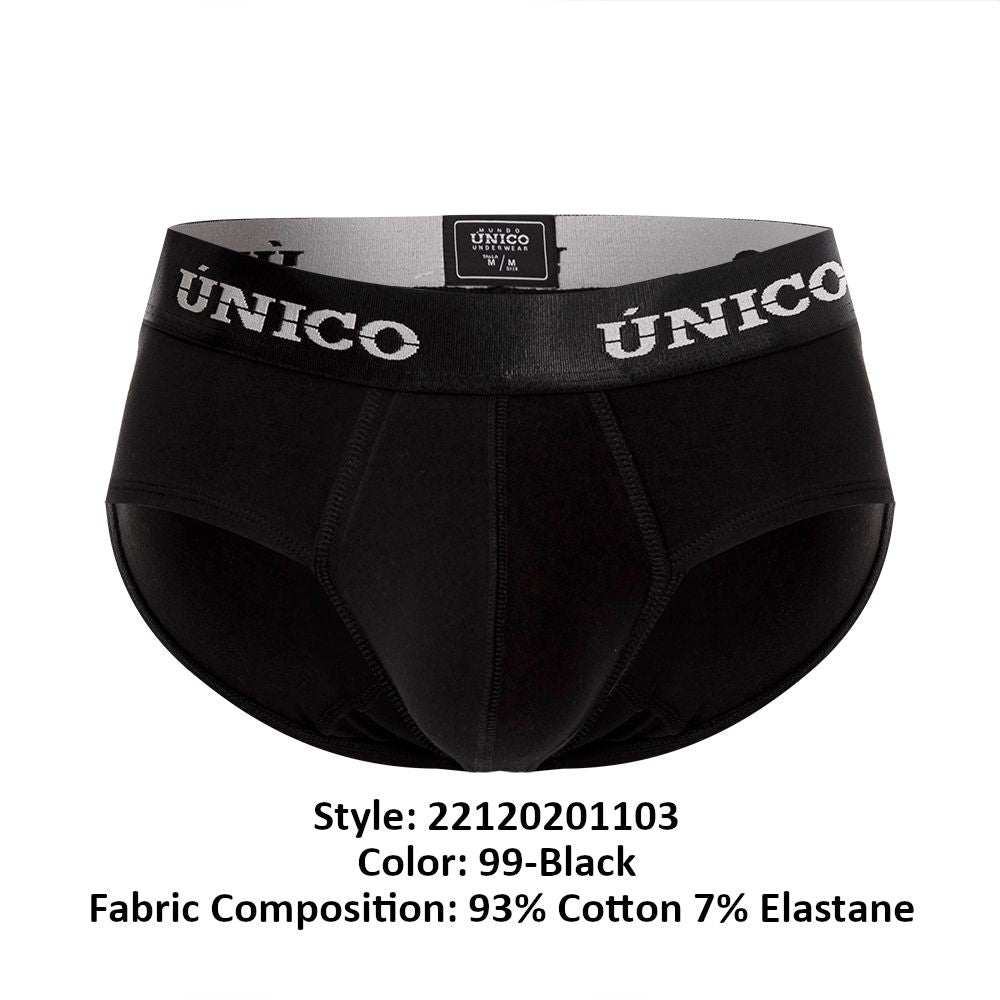 Unico 22120201103 Intenso A22 Briefs Color 99-Black - DealByEthan.gay loves Unico
