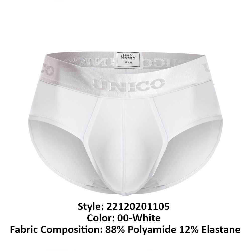 Unico 22120201105 Cristalino M22 Briefs Color 00-White - DealByEthan.gay loves Unico