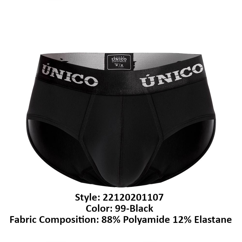 Unico 22120201107 Intenso M22 Briefs Color 99-Black - DealByEthan.gay loves Unico