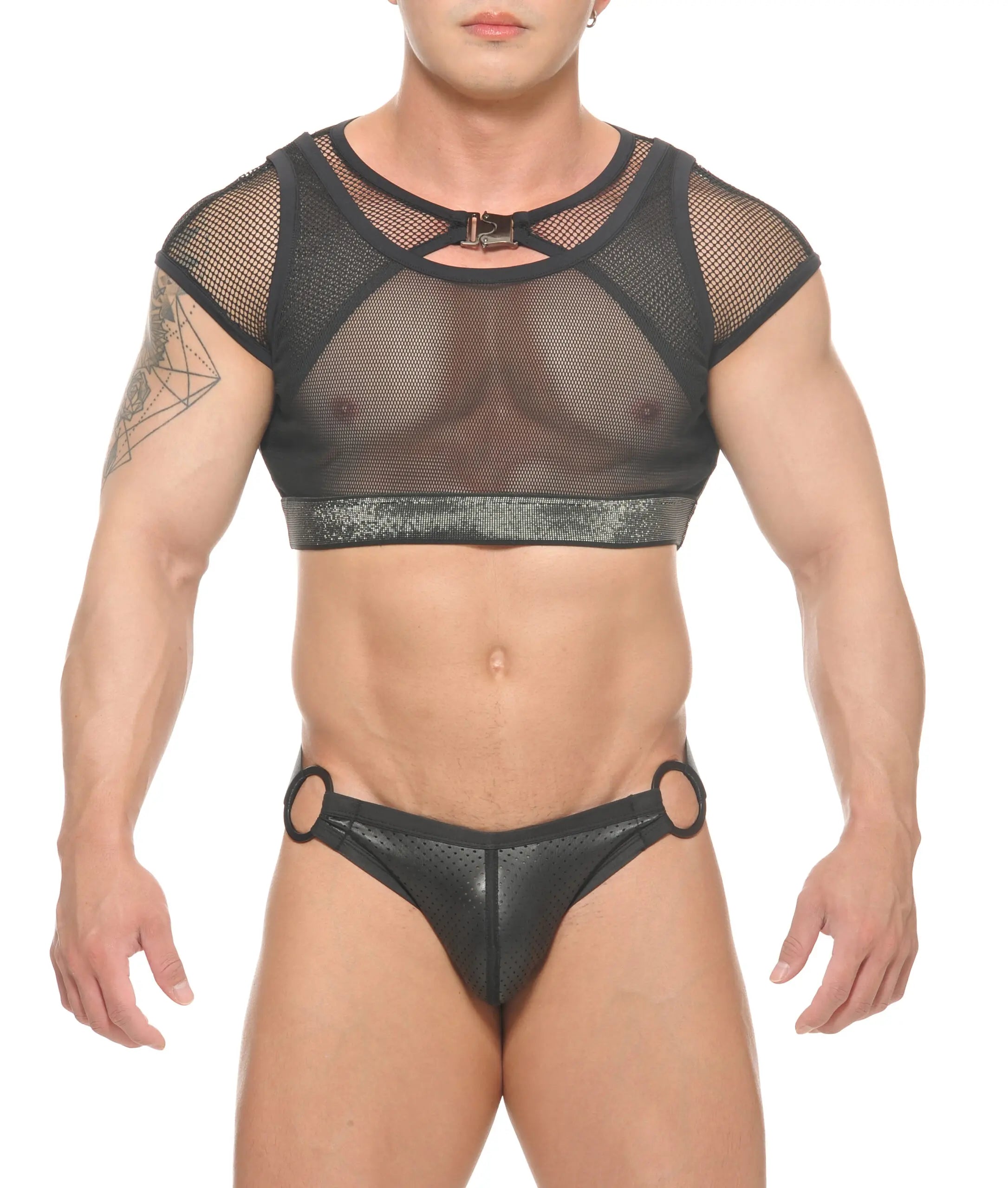 VAUD MESH CROP TOP - DealByEthan.gay loves STUD Wear It Proud
