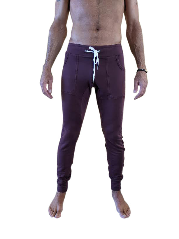 **Winter Edition** Performance Fleece Long Cuffed Jogger & Yoga Sweat Pants (Burgundy) - DealByEthan.gay loves 4-rth