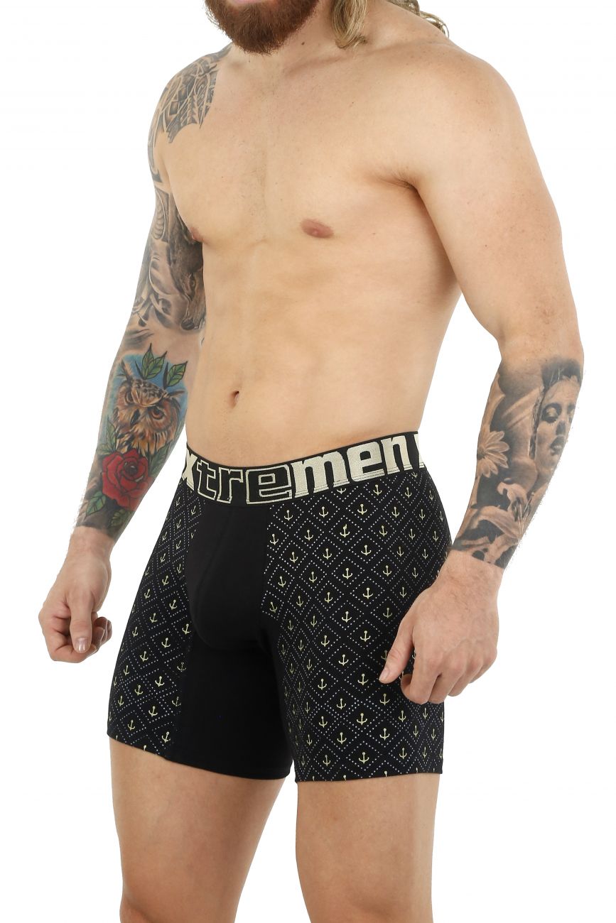 Xtremen 51461 Cotton Boxer Briefs Color Black - DealByEthan.gay loves Xtremen
