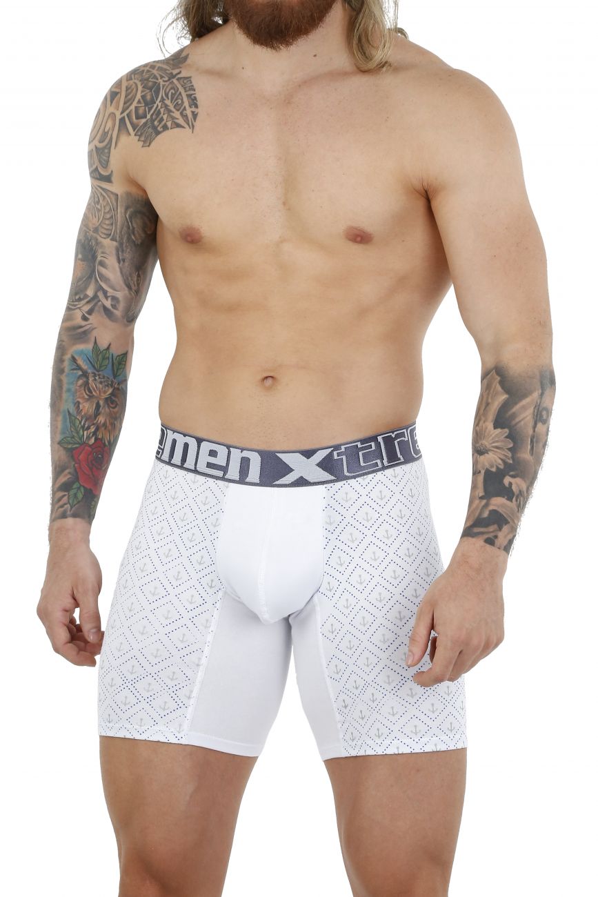 Xtremen 51461 Cotton Boxer Briefs Color White - DealByEthan.gay loves Xtremen