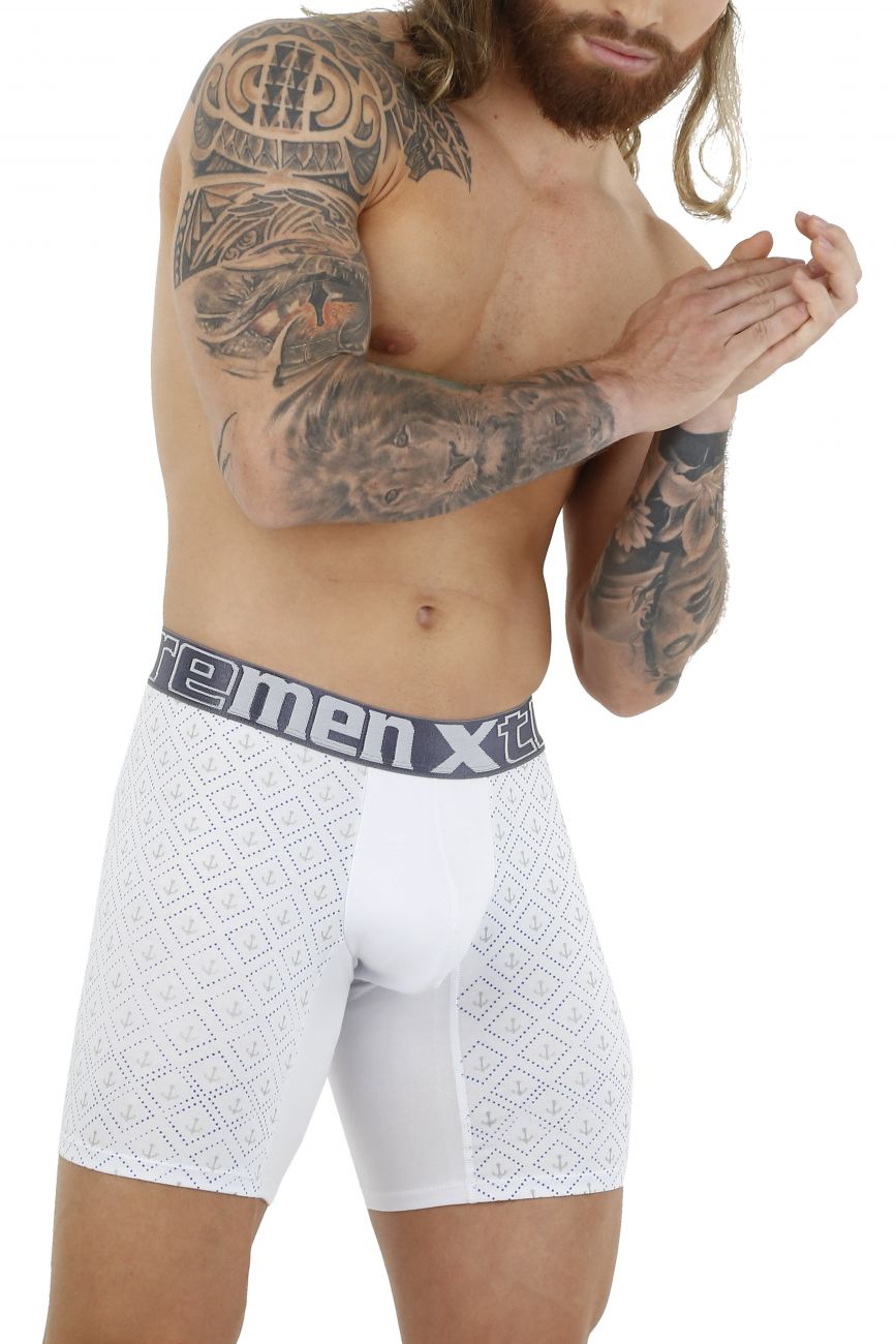 Xtremen 51461 Cotton Boxer Briefs Color White - DealByEthan.gay loves Xtremen