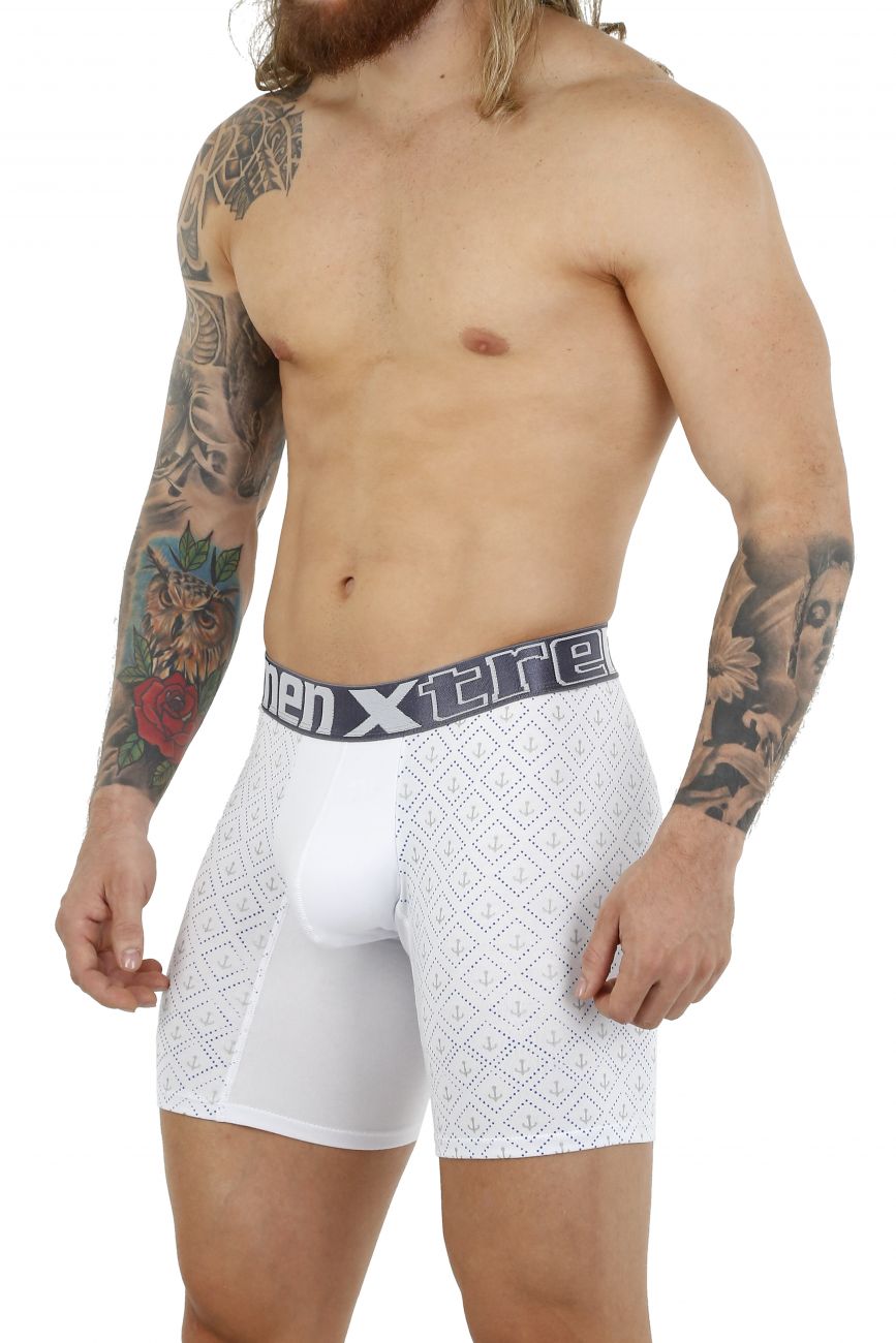 Xtremen 51461 Cotton Boxer Briefs Color White - DealByEthan.gay loves Xtremen