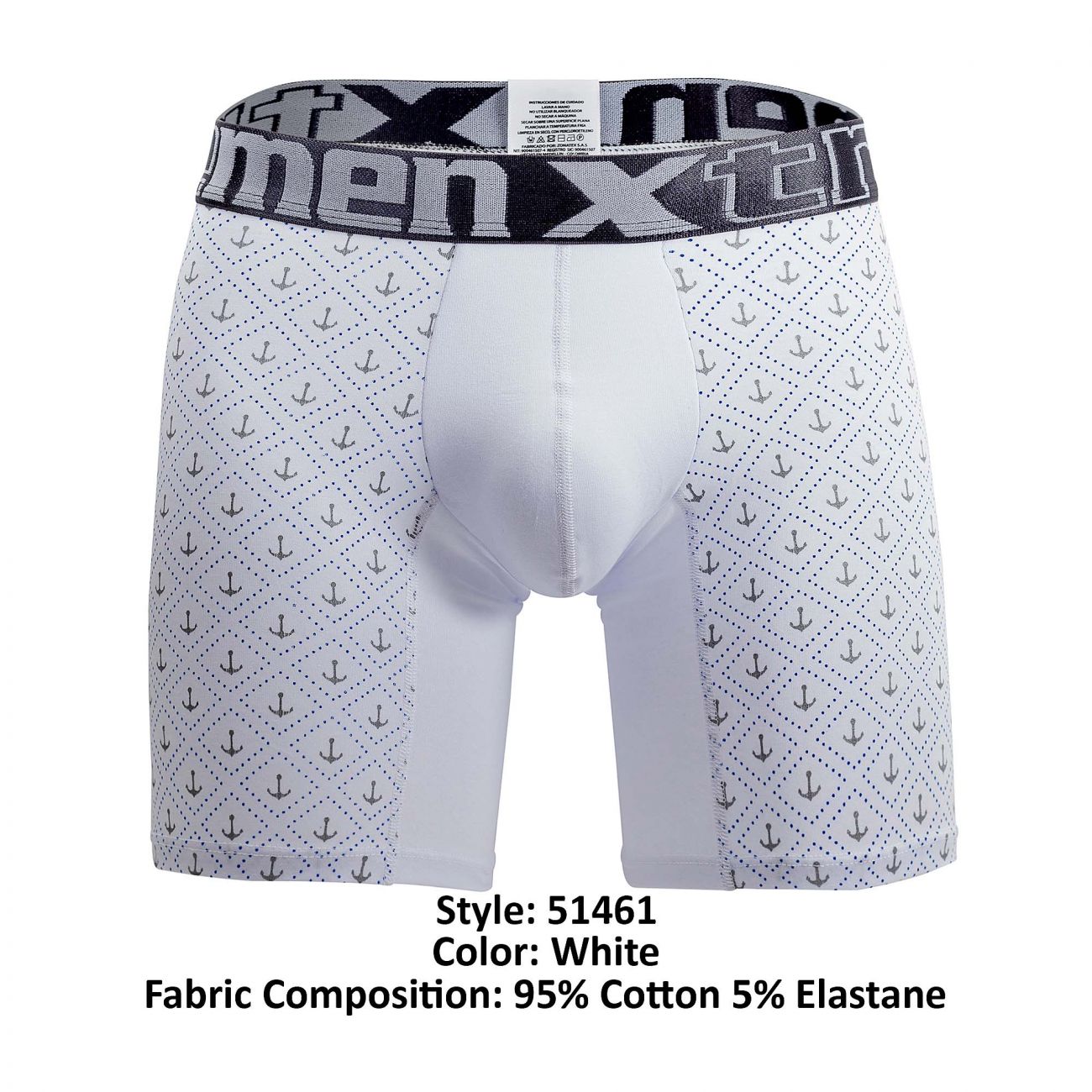 Xtremen 51461 Cotton Boxer Briefs Color White - DealByEthan.gay loves Xtremen