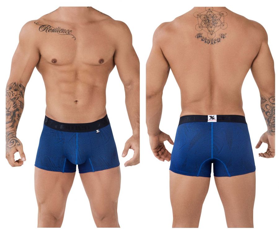 Xtremen 51477C Microfiber Jacquard Trunks Color Blue - DealByEthan.gay loves Xtremen