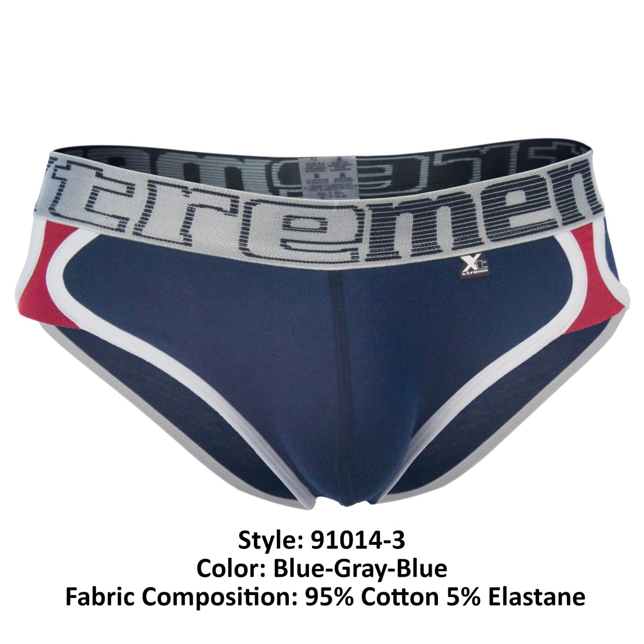 Xtremen 91014-3 3PK Briefs Color Blue-Gray-Blue - DealByEthan.gay loves Xtremen
