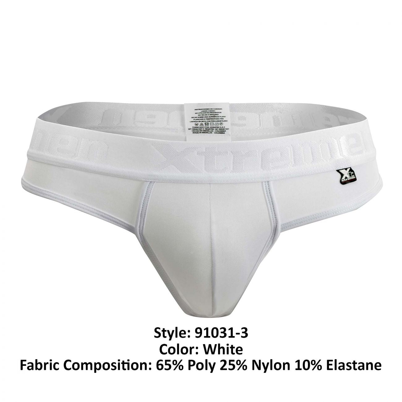 Xtremen 91031-3 3PK Piping Thongs Color White - DealByEthan.gay loves Xtremen