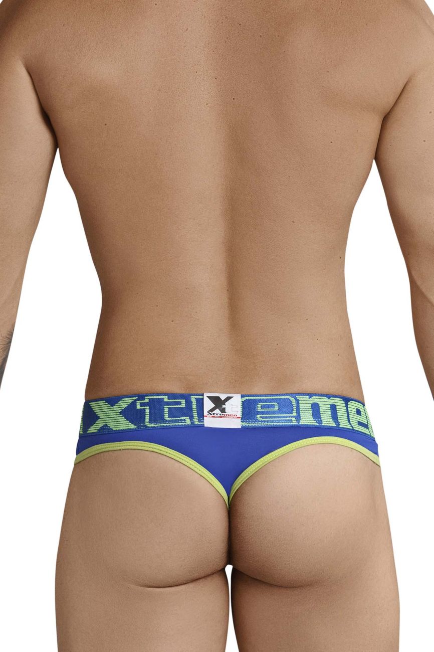 Xtremen 91031-3 3PK Thongs Color Green-White-Blue - DealByEthan.gay loves Xtremen