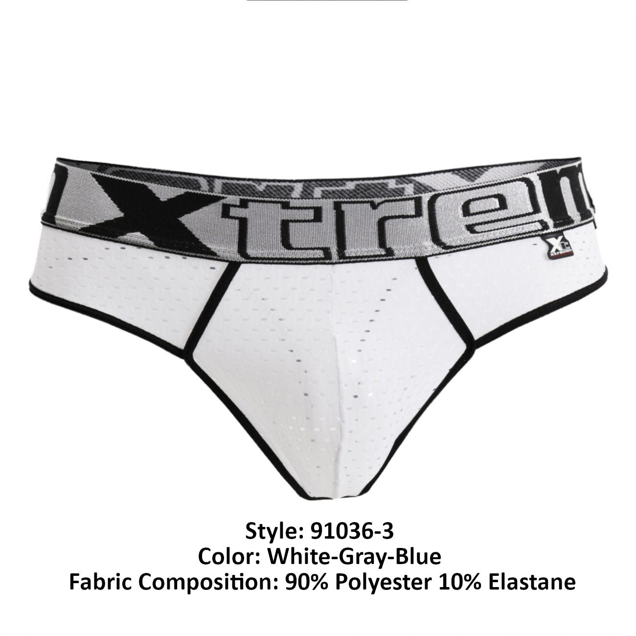 Xtremen 91036-3 3PK Thongs Color White-Gray-Blue - DealByEthan.gay loves Xtremen