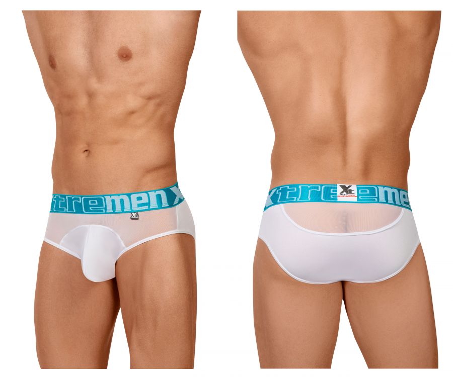 Xtremen 91059 Peekaboo Mesh Briefs Color White - DealByEthan.gay loves Xtremen