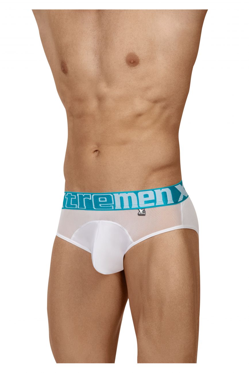 Xtremen 91059 Peekaboo Mesh Briefs Color White - DealByEthan.gay loves Xtremen
