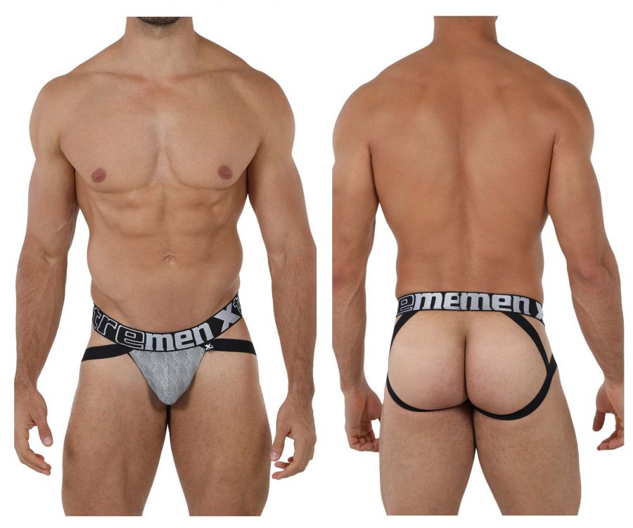 Xtremen 91069 Microfiber Jacquard Jockstrap Color Gray - DealByEthan.gay loves Xtremen
