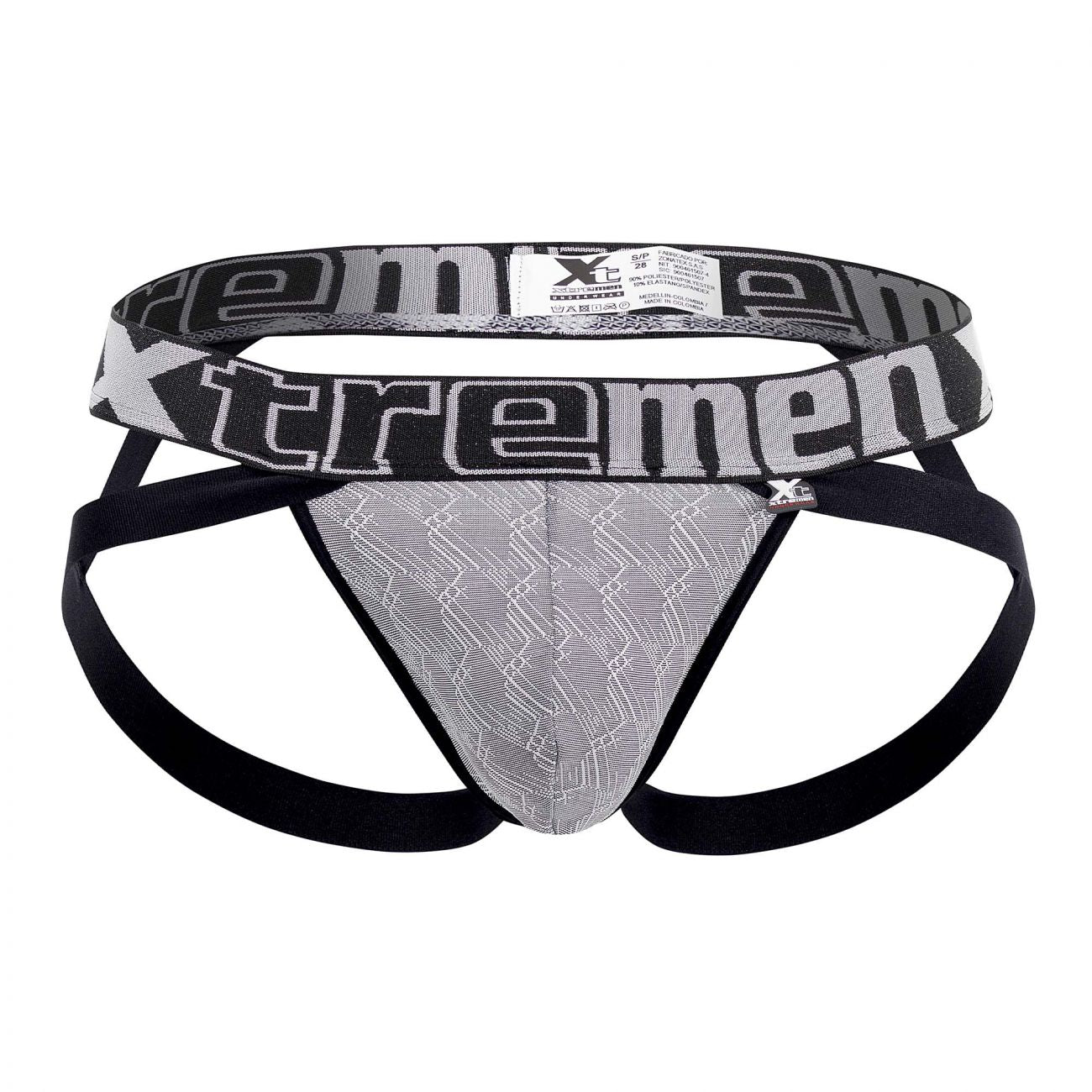 Xtremen 91069 Microfiber Jacquard Jockstrap Color Gray - DealByEthan.gay loves Xtremen