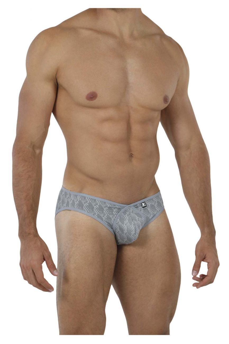 Xtremen 91075 Microfiber Jacquard Briefs Color Gray - DealByEthan.gay loves Xtremen