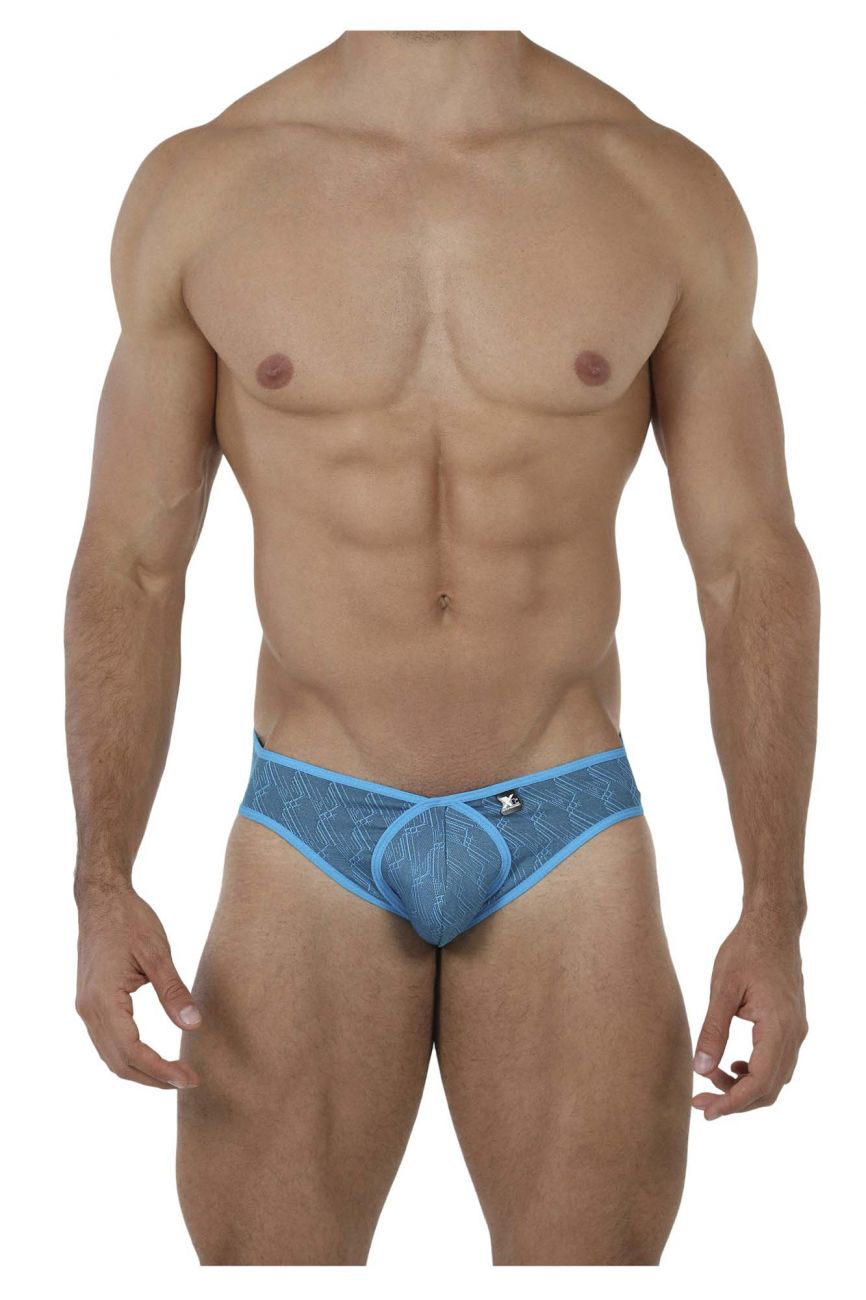 Xtremen 91075 Microfiber Jacquard Briefs Color Turquoise - DealByEthan.gay loves Xtremen