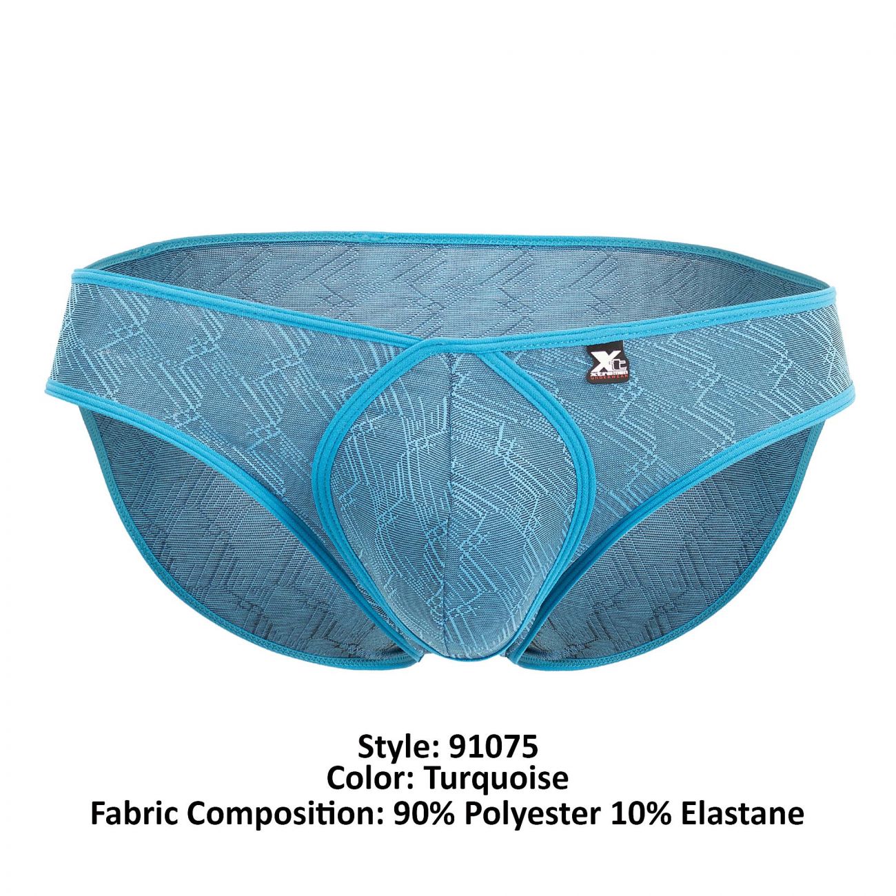 Xtremen 91075 Microfiber Jacquard Briefs Color Turquoise - DealByEthan.gay loves Xtremen