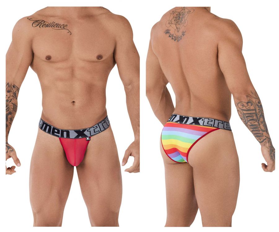 Xtremen 91082 Microfiber Pride Bikini Color Red - DealByEthan.gay loves Xtremen