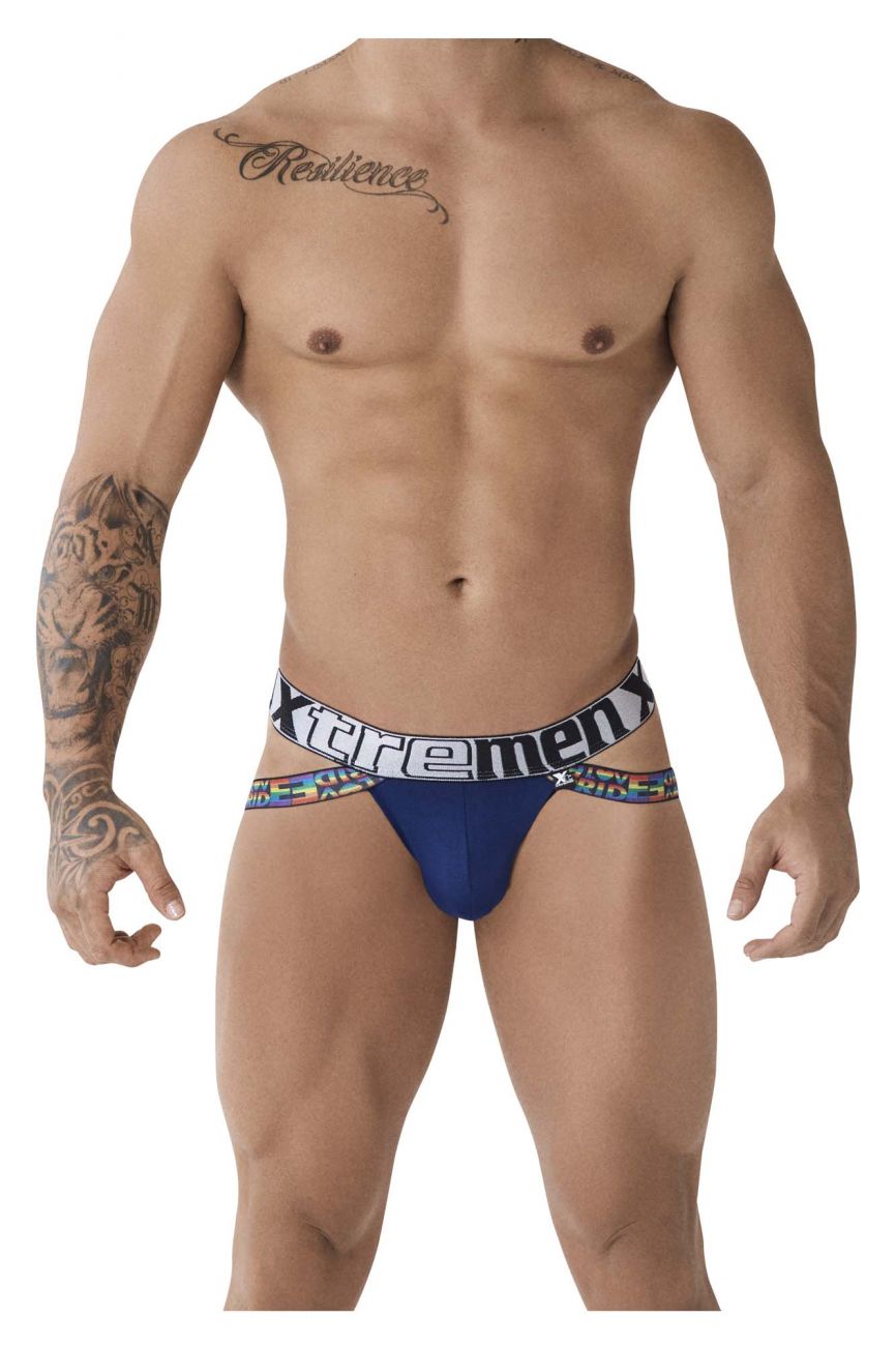 Xtremen 91084 Microfiber Pride Jockstrap Color Blue - DealByEthan.gay loves Xtremen
