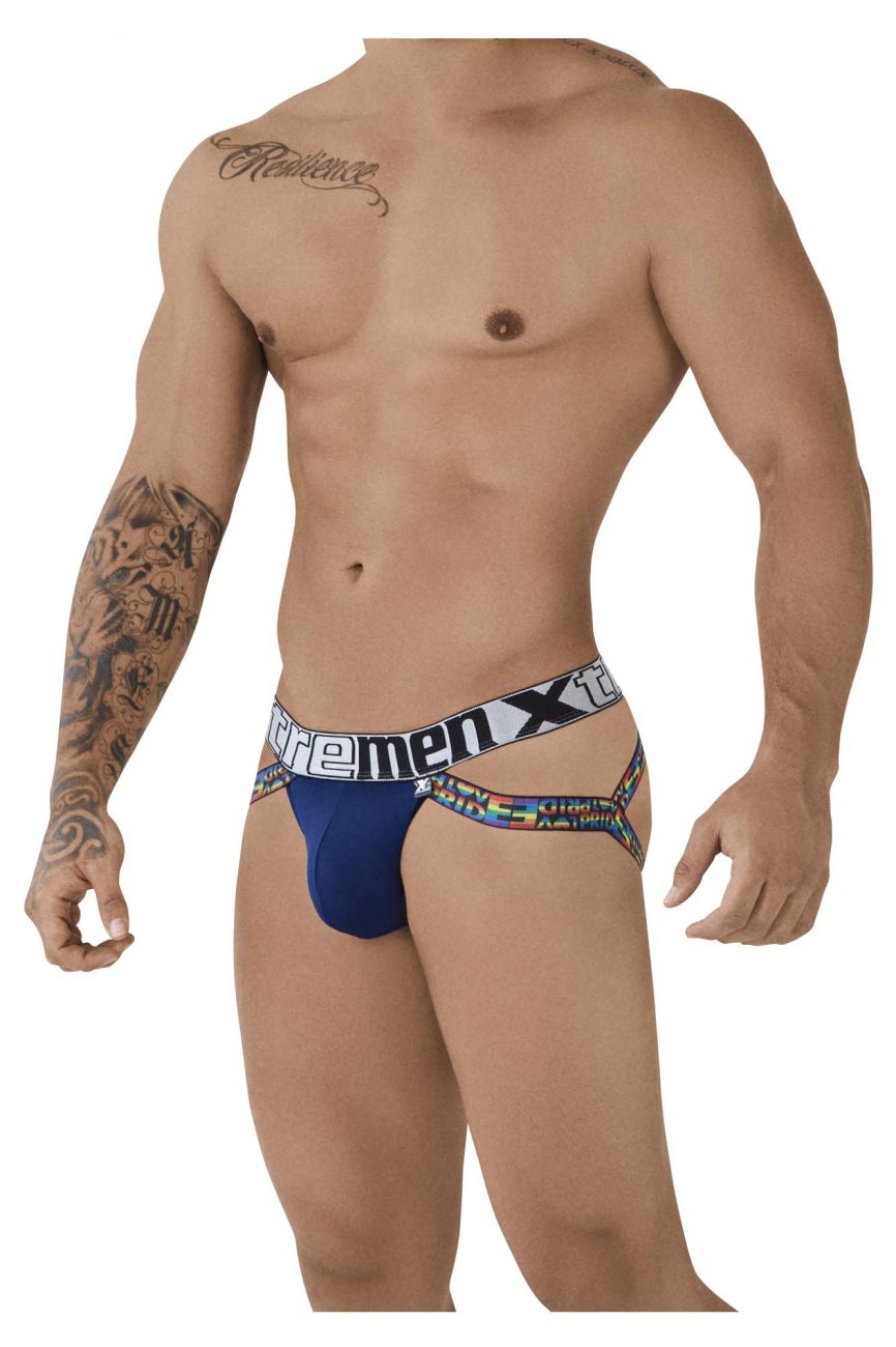 Xtremen 91084 Microfiber Pride Jockstrap Color Blue - DealByEthan.gay loves Xtremen