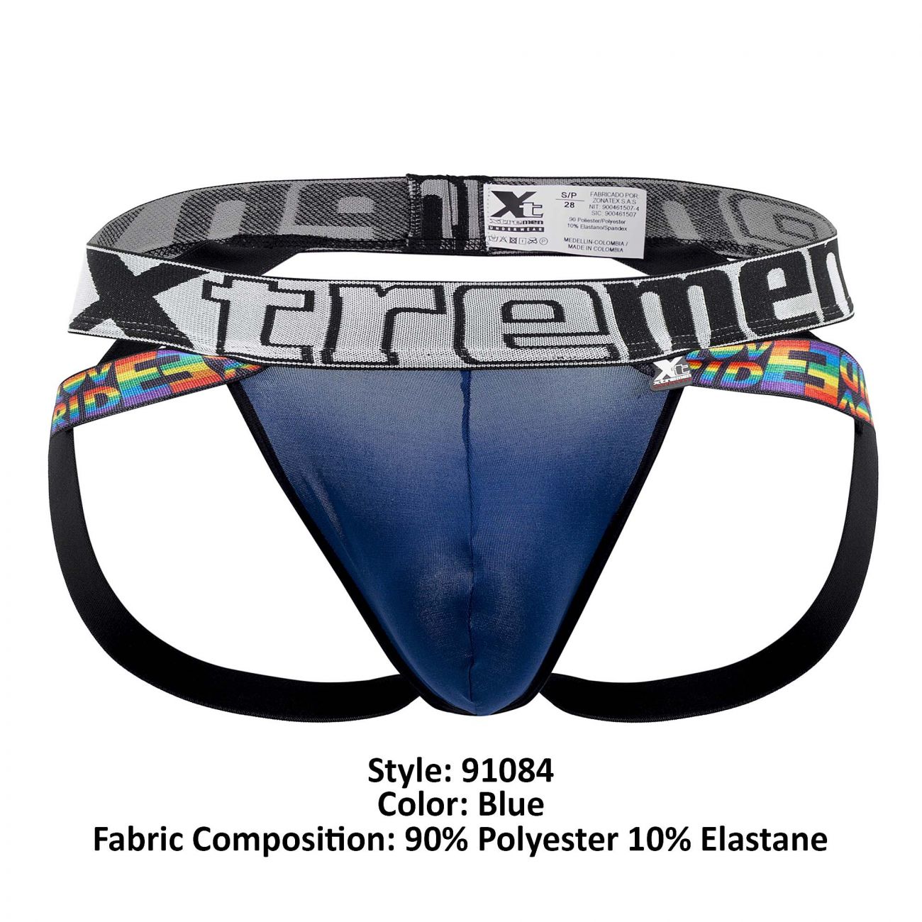 Xtremen 91084 Microfiber Pride Jockstrap Color Blue - DealByEthan.gay loves Xtremen