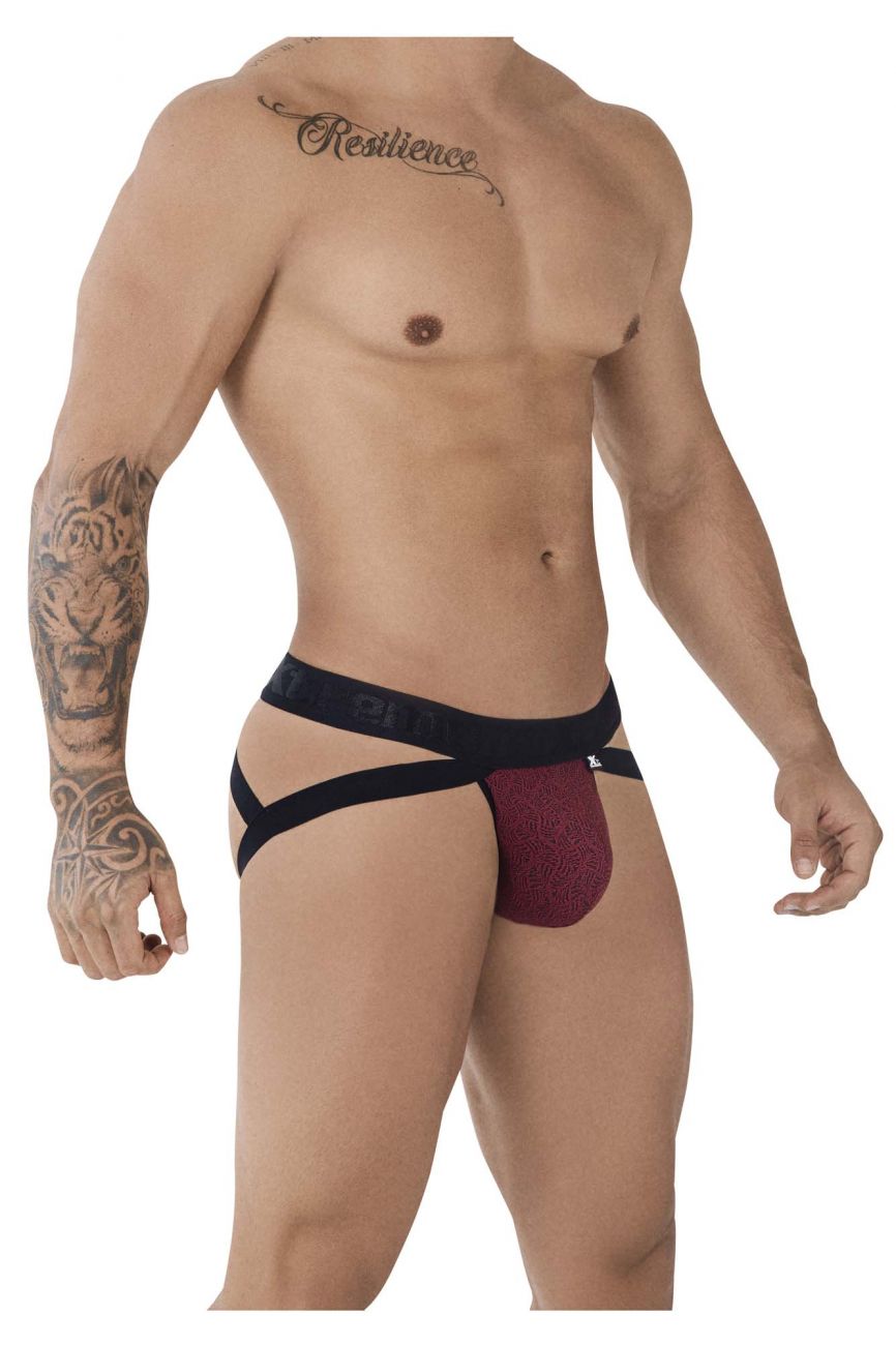 Xtremen 91085 Microfiber Jacquard Jockstrap Color Red - DealByEthan.gay loves Xtremen