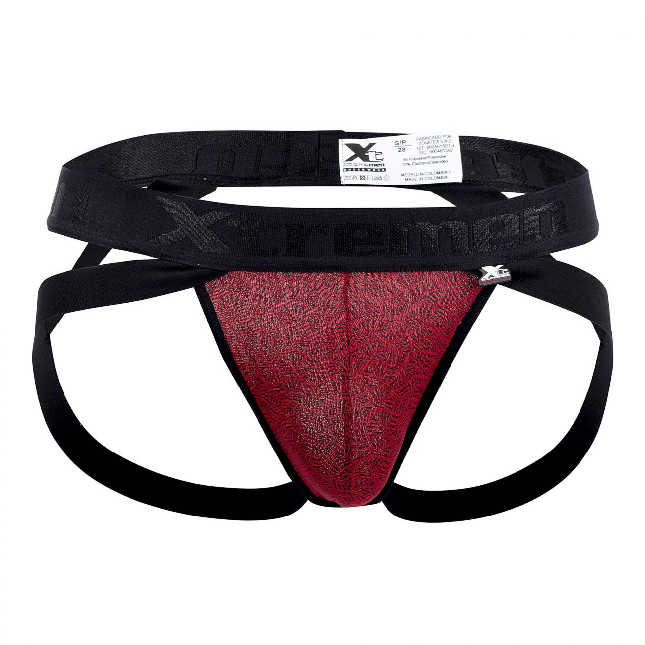 Xtremen 91085 Microfiber Jacquard Jockstrap Color Red - DealByEthan.gay loves Xtremen