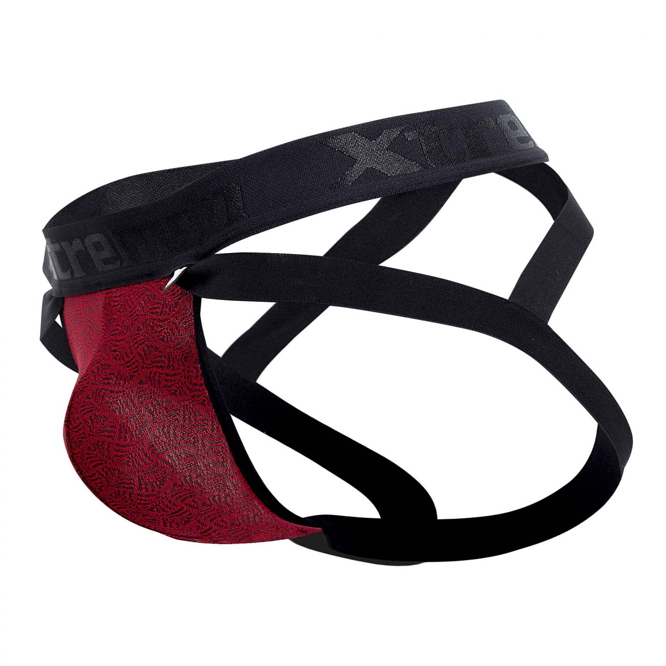 Xtremen 91085 Microfiber Jacquard Jockstrap Color Red - DealByEthan.gay loves Xtremen