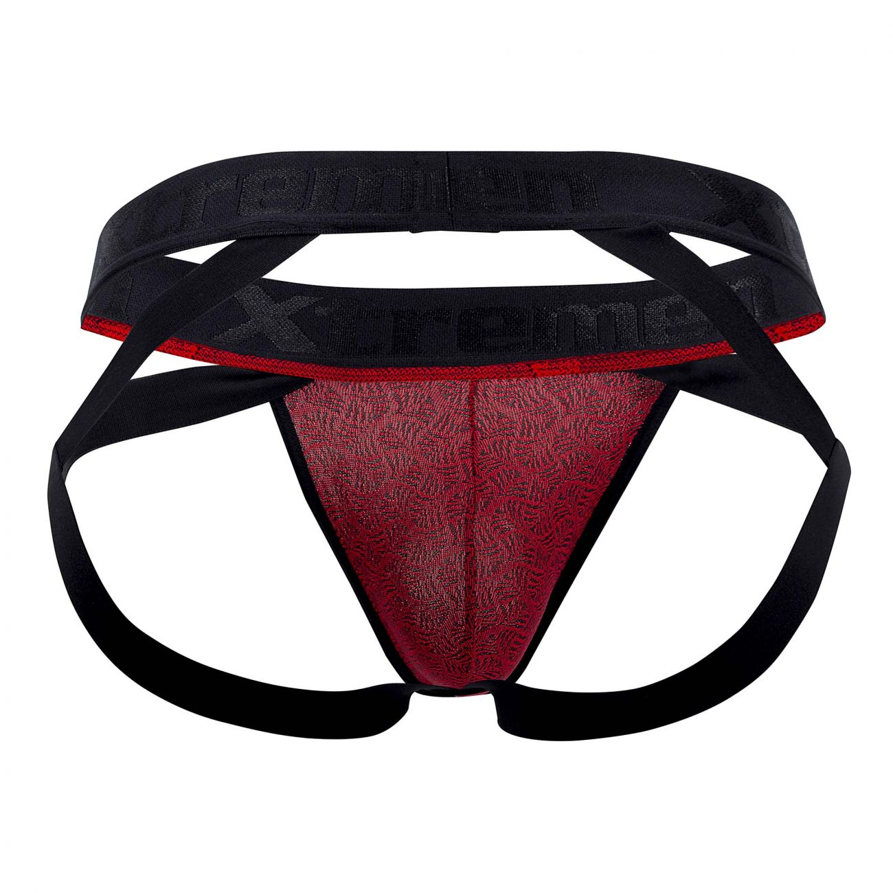 Xtremen 91085 Microfiber Jacquard Jockstrap Color Red - DealByEthan.gay loves Xtremen
