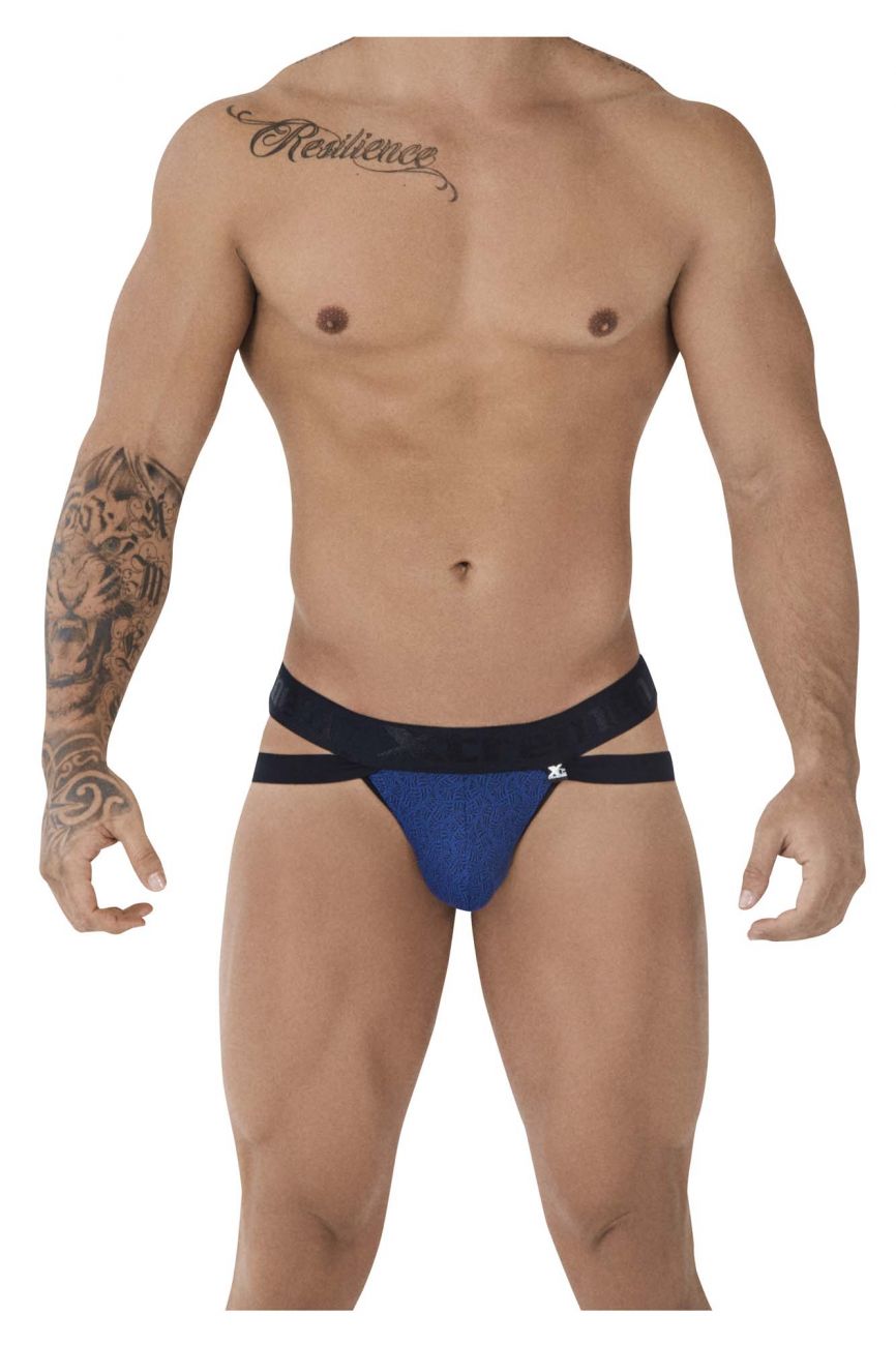 Xtremen 91085 Microfiber Jacquard Jockstrap Color Royal - DealByEthan.gay loves Xtremen