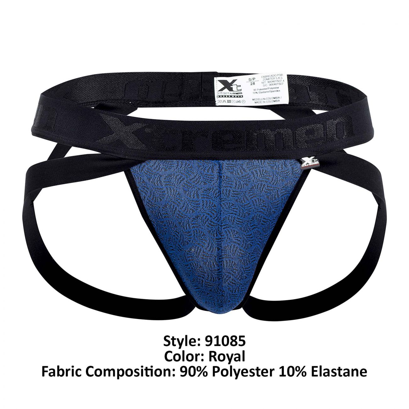 Xtremen 91085 Microfiber Jacquard Jockstrap Color Royal - DealByEthan.gay loves Xtremen