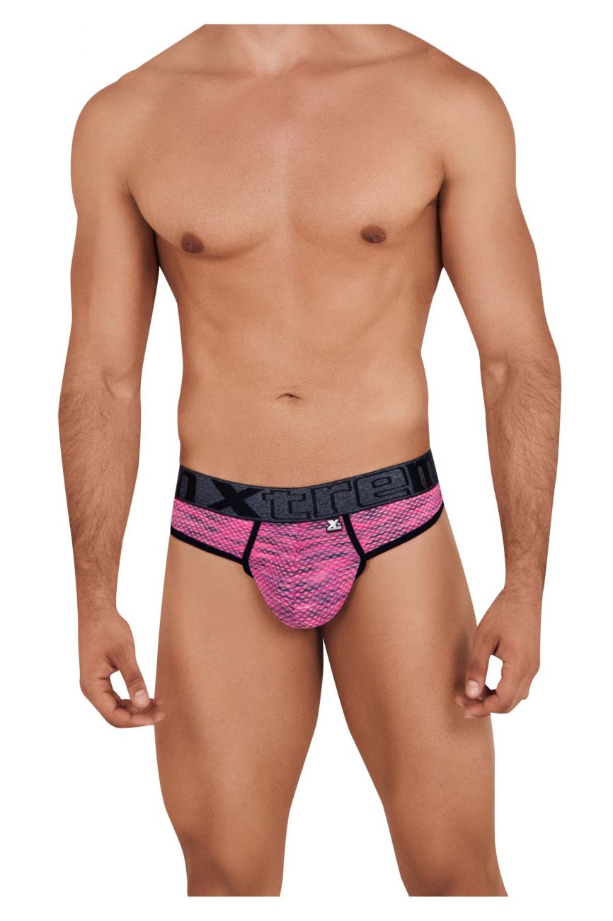 Xtremen 91100 Microfiber Mesh Thongs Color Pink - DealByEthan.gay loves Xtremen