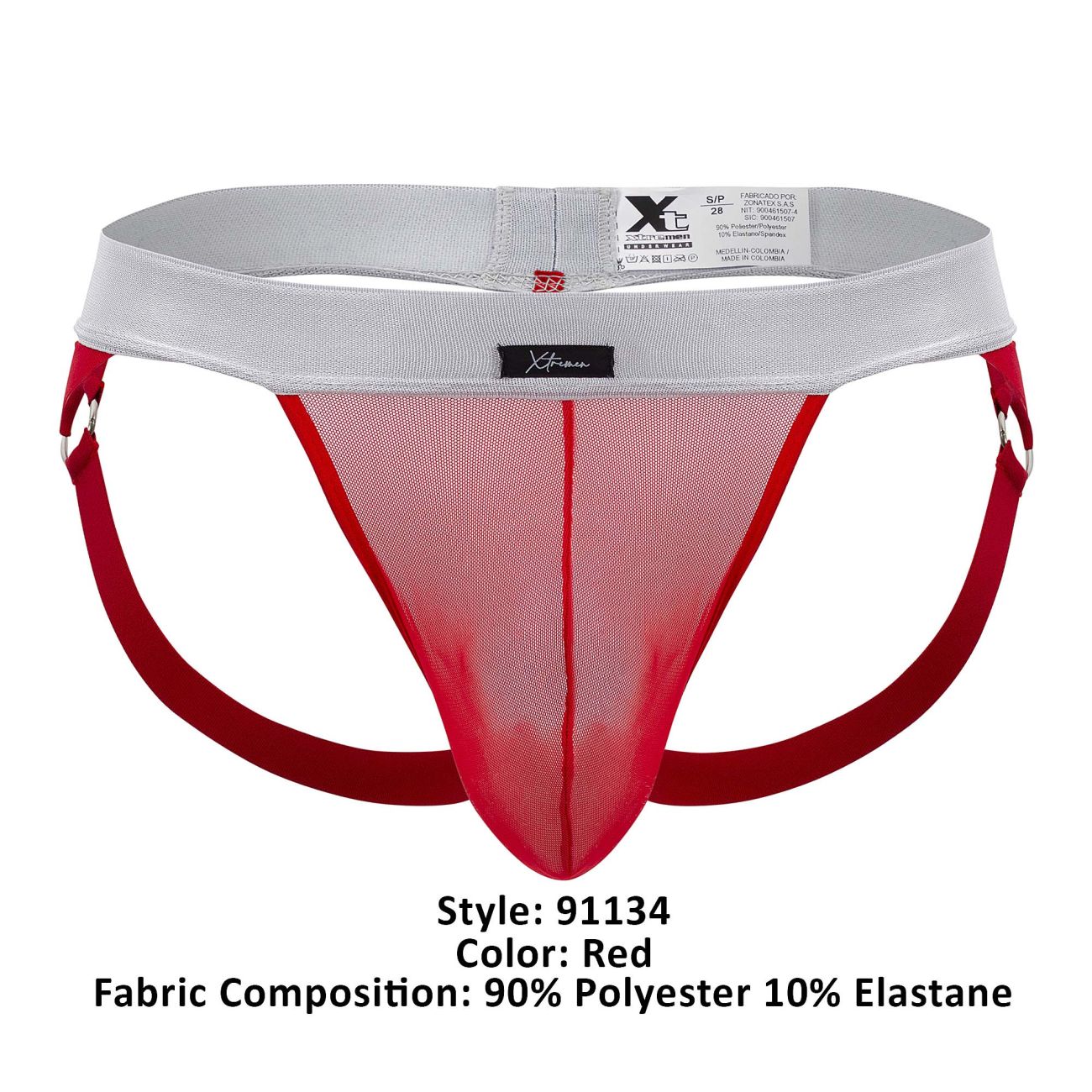 Xtremen 91134 Mesh Jockstrap Color Red - DealByEthan.gay loves Xtremen