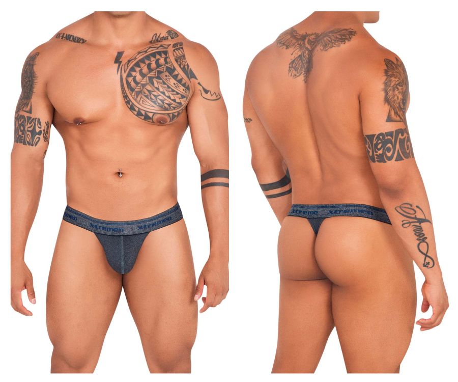 Xtremen 91141 Ultra-soft Thongs Color Gray Cross - DealByEthan.gay loves Xtremen
