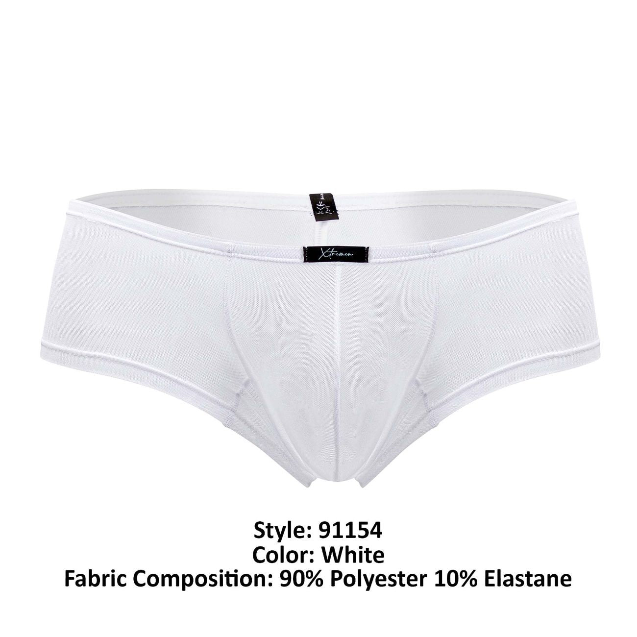 Xtremen 91154 Tulle mesh Trunks Color White - DealByEthan.gay loves Xtremen