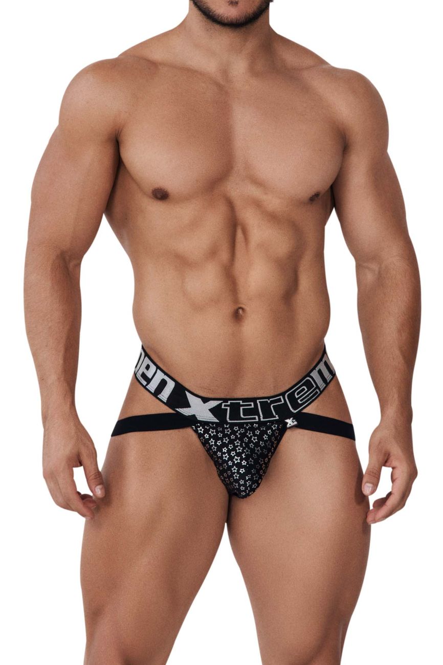 Xtremen 91165 Foil Jockstrap Color Black - DealByEthan.gay loves Xtremen