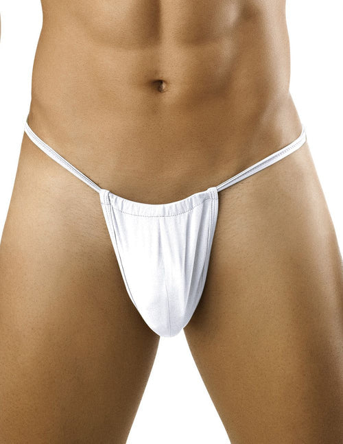 CandyMan 9586 Thong Color White: A Minimal Coverage Thong for a Sensuous Experience