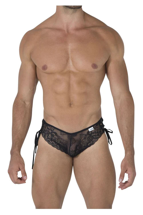 Discover the Allure of the CandyMan 99488 Side Tie Lace Bikini in Black - DealByEthan.gay