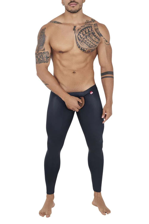 Navy blue form-fitting men’s underwear with a small red logo on the waistband in pikante pik 0834 dirty athletic pants black