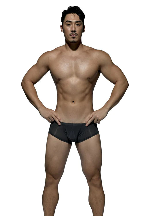Black private structure dgemu3487bt desire glaze hipster boxer briefs with sleek form-fitting design