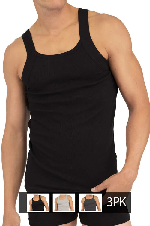 Black sleeveless Rico 250503 modern tank top in fitted design perfect for casual and athletic wear.