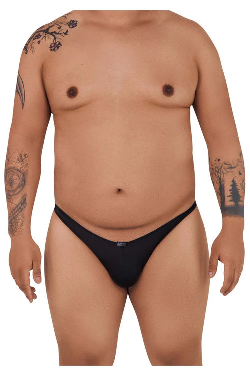 Black xtremen 91093x microfiber bikini briefs with a subtle brand logo on the waistband in a form-fitting design