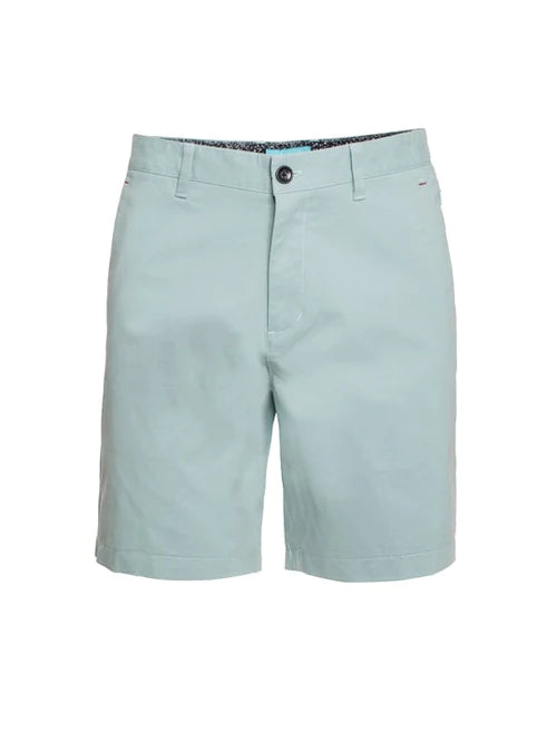 Light blue Perruzo chino shorts with button closure and subtle stitching details for comfortable stylish wear